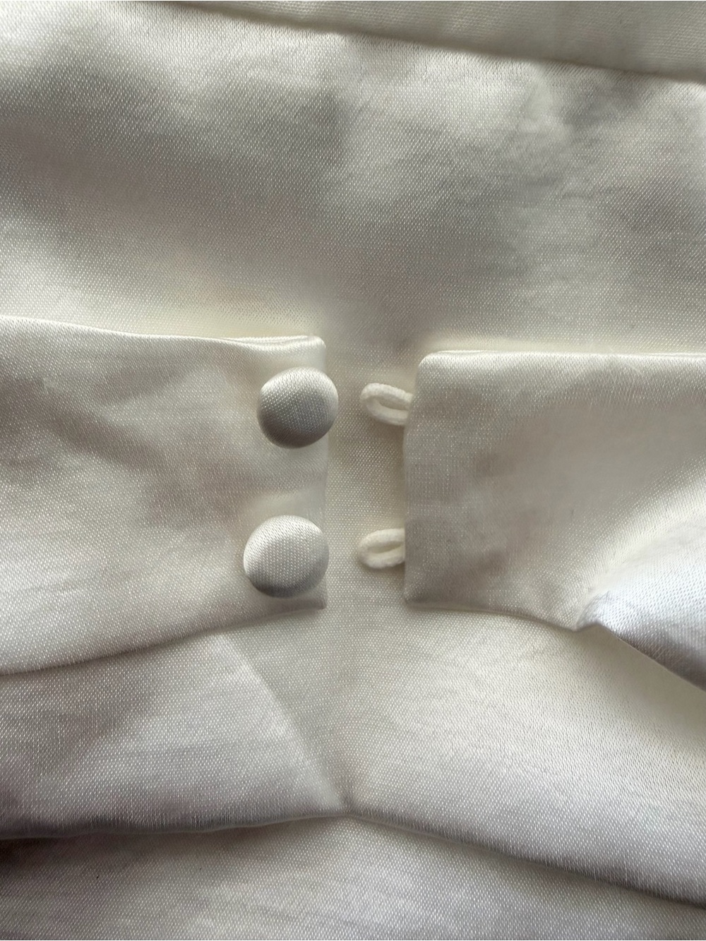 Lulus NWT “Meliana” White Satin Halter Backless Maxi Hi-Lo Dress. Size Small. - Picture 8 of 13